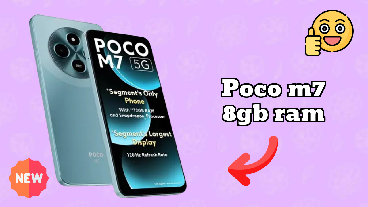 POCO M7 8GB RAM Display Size: 6.88 Inches (17.48 Cm) Screen Quality